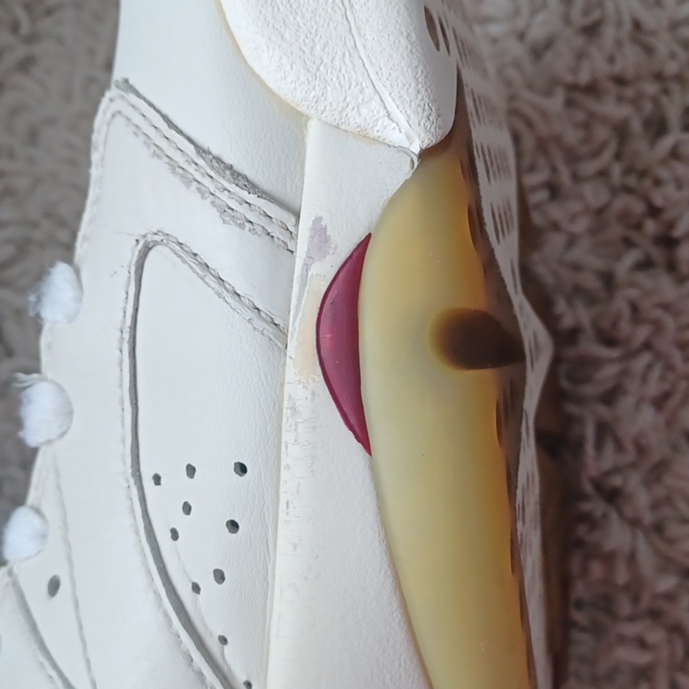 Air Jordan 6 Retro Size 8 Off White/ Maroon GUC - Picture 7 of 14